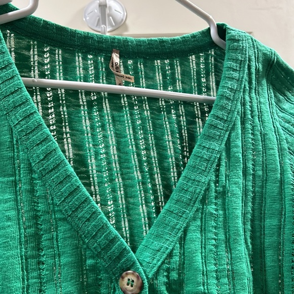 Pete Collection made in America women button down cardigan sweater size S green - Picture 8 of 9